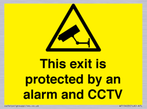 This exit is protected by an alarm and CCTV